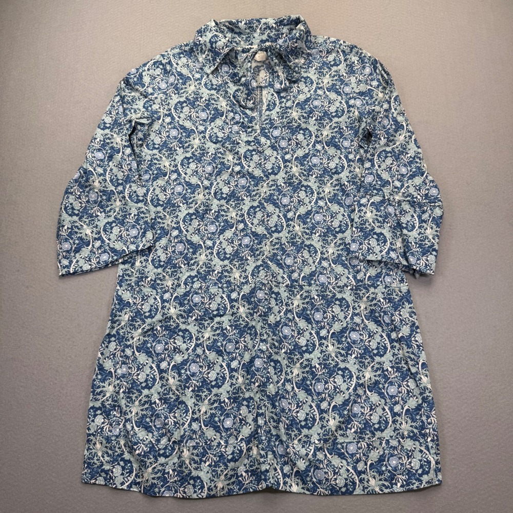 Blue Floral Mini Dress - Women's Short Dress